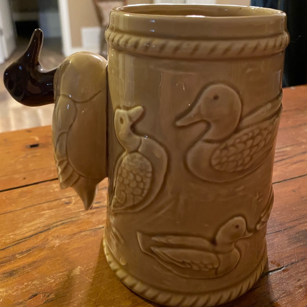 Vintage enesco duck handle mug